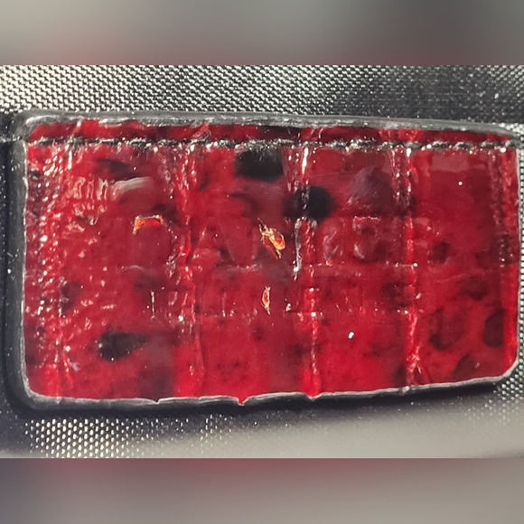 Authentic Danier Red Wine Snake Clutch / Purse - Picture 14 of 16